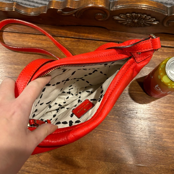 100% real leather Kate Spade red crossbody bag - Picture 3 of 3